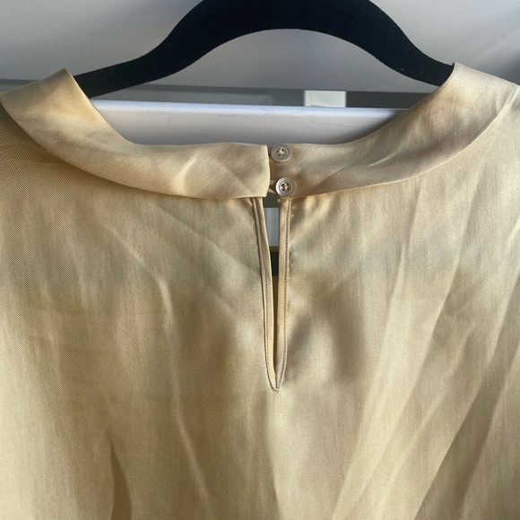 Gorgeous vintage Valentino light yellow mixed-silk blouse - Picture 8 of 9